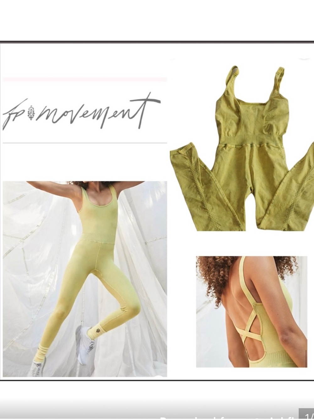 Free People Movement Good Karma Onesie Jumpsuit NWOT